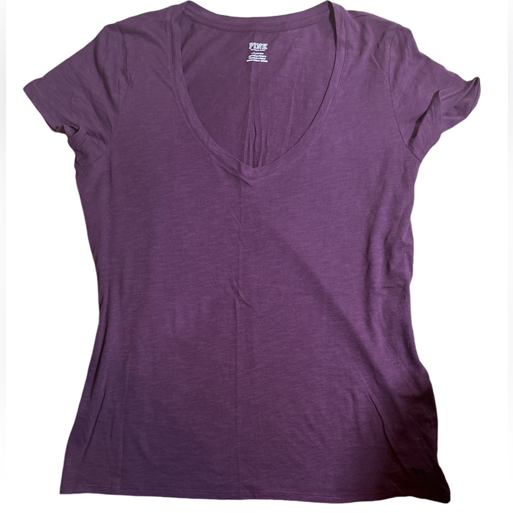 Pink Victoria’s Secret deep V plum shirt